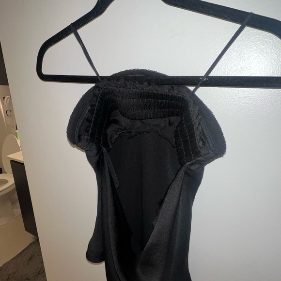 Free people black handkerchief top with open back - Picture 3 of 3
